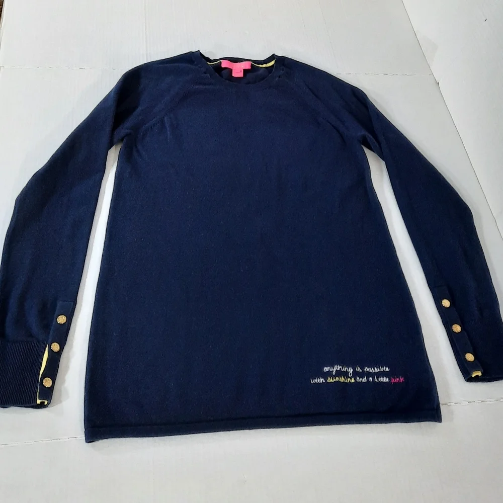 Lilly Pulitzer Dinah Crewneck Sweater in True Navy